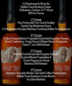 Buffalo Trace Bourbon Dinner